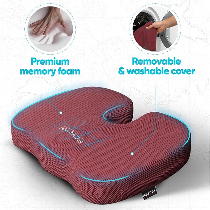 FORTEM Seat Cushion, Office Chair Cushion, Memory Foam Car Seat Cushions - Image 3