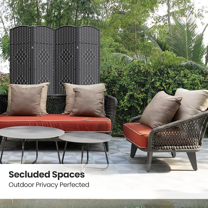 Cocosica 4 Panel Room Divider, 6Ft Folding Privacy Screen, Tall - Image 5