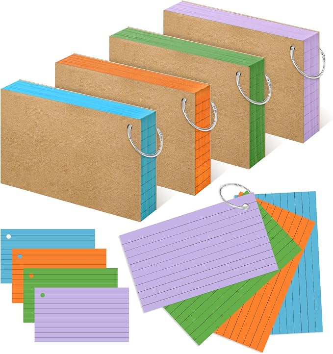 Colored Index Cards 3x5 Inch Flash Cards by YAGUAO