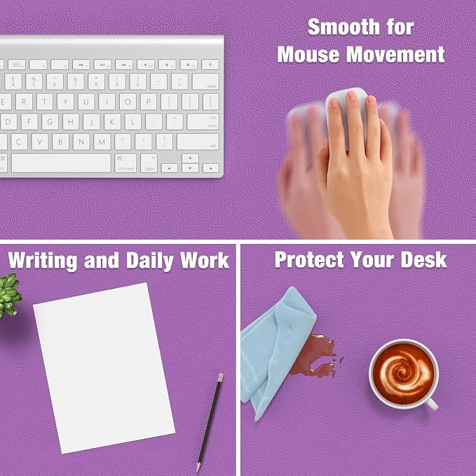 Hsurbtra Desk Pad, XL Extended Mouse Pad, Waterproof Desktop Blotter Protector - Image 4
