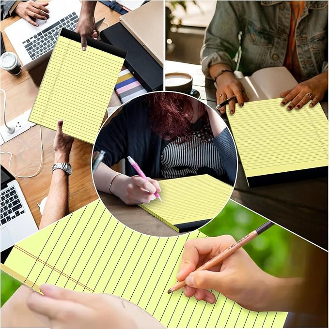 Mead Canary Junior Legal Pads, 5 x 8 Inch, 4 Pack 50 Sheets - Image 4