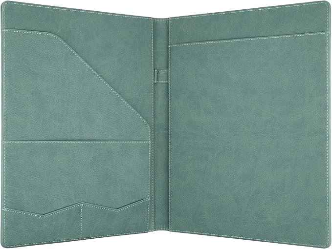 MOWPOG Professional Padfolio Portfolio Binder, Faux Leather Interview Resume - Image 2