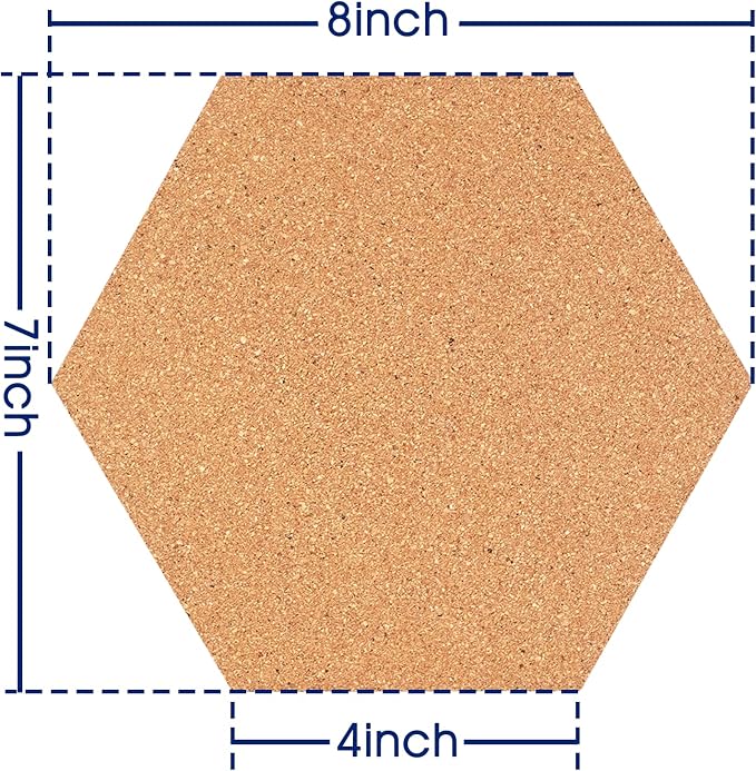 10 Pack Cork Bulletin Board Hexagon - Image 2