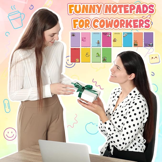 12 Pack Funny Notepads, 5x3 Inches Sarcastic Note Pads Memo Fun Office Gifts - Image 4