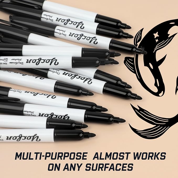 Dry Erase Markers 148 Pack, Bulk Black Whiteboard Markers - Image 4