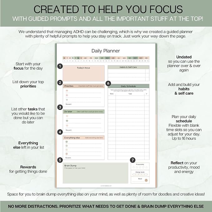 ADHD Daily Planner for Neurodivergent Adults - Image 5