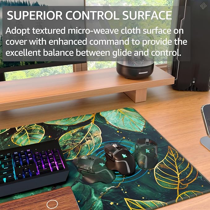 KTRIO Large Gaming Mouse Pad, Desk Mat, 31.5 x 15.7 in, XXL | Smooth - Image 2