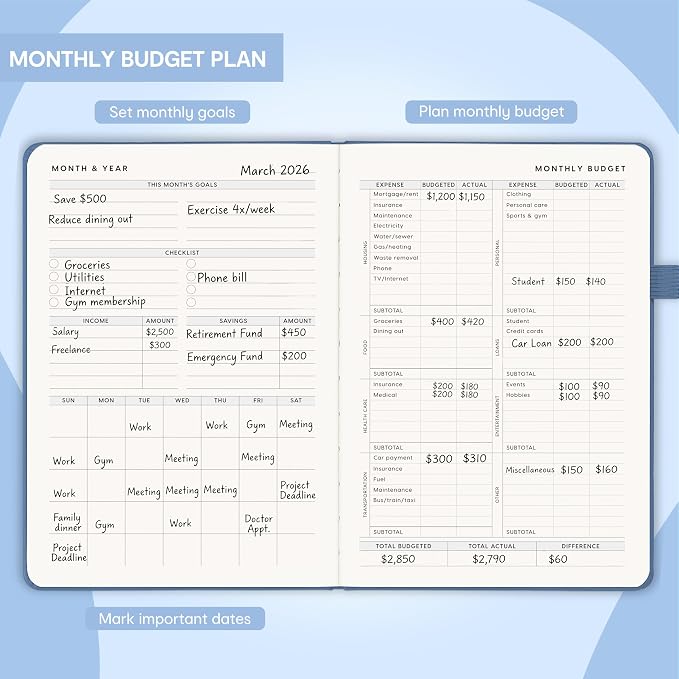 And Per Se Budget Planner and Monthly Bill Organizer, Undated Financial Planner - Image 3