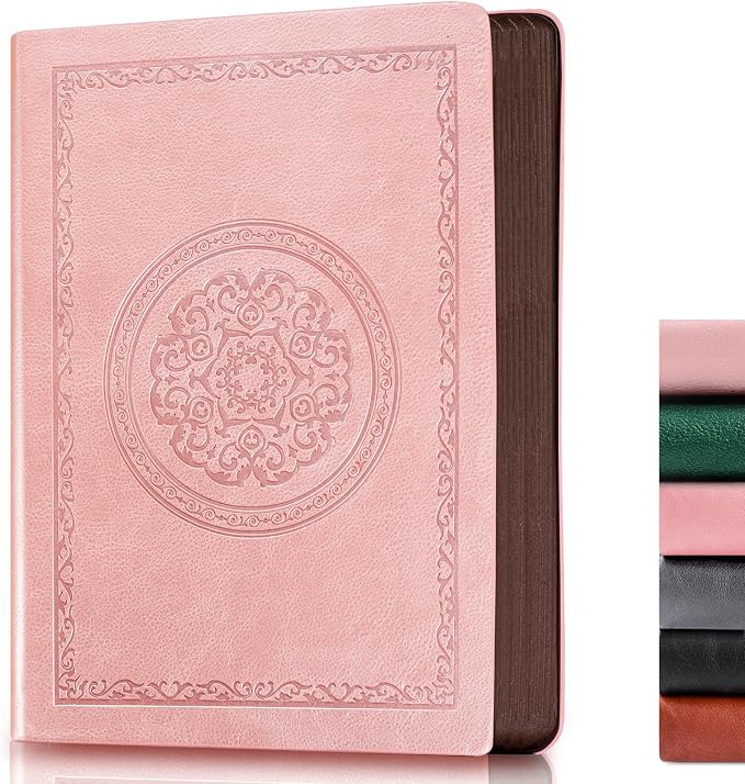 Fetinar 300 Pages Leather Blank Journal Notebook, Softcover Leather Blank by Fetinar