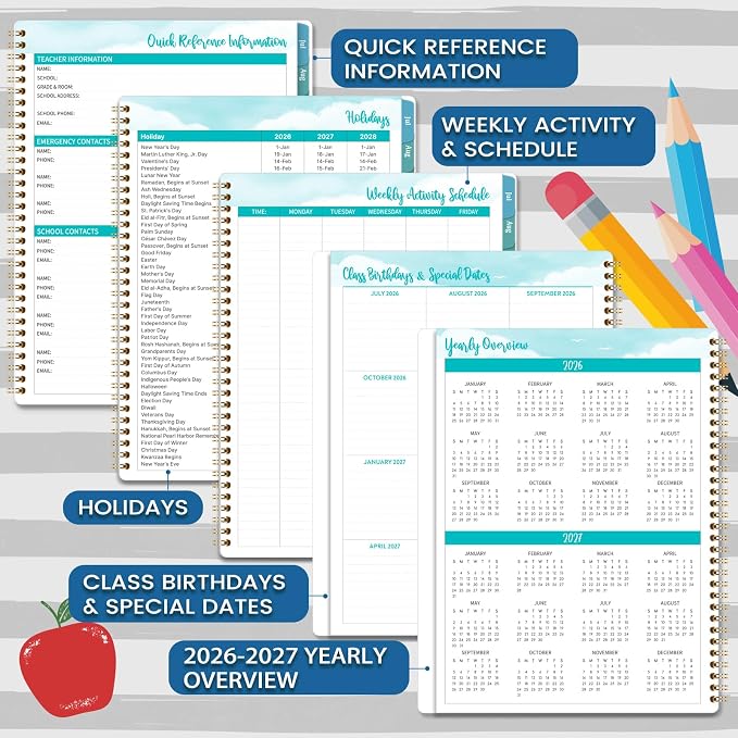 2026-2027 Teacher Planner, Lesson Planner 2026-2027, 8.5" x 11" | July 2026 - Image 5