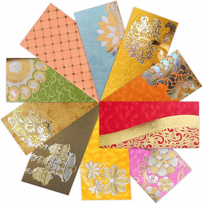 PARTH IMPEX Shagun Gift Envelope Assorted Color Designs | Money Holder Fancy by PARTHIMPEX