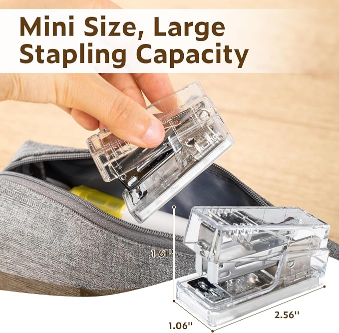 NUSIGN Mini Stapler with 830 Staples, Small Cute Desk Staplers, 25 Sheet - Image 7