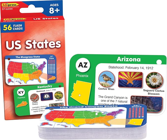 Teacher Created Resources US States Flash Cards by TeacherCreatedResourcesOS