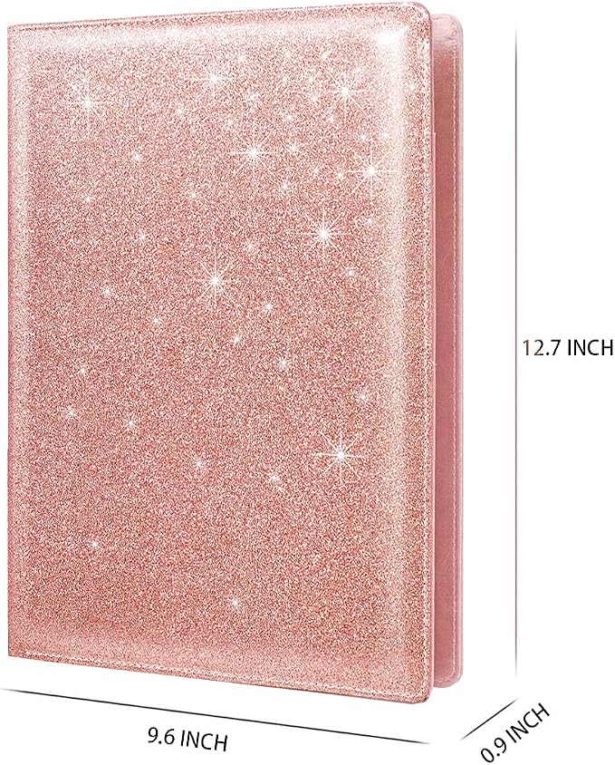 Padfolio/Resume Portfolio Folder Glitter Pink - Image 4