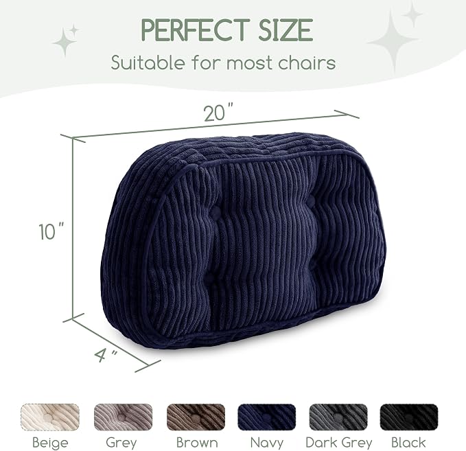 HIGOGOGO Lumbar Support Pillow for Recliner Chair/Accent Chair/Couch/Office - Image 2