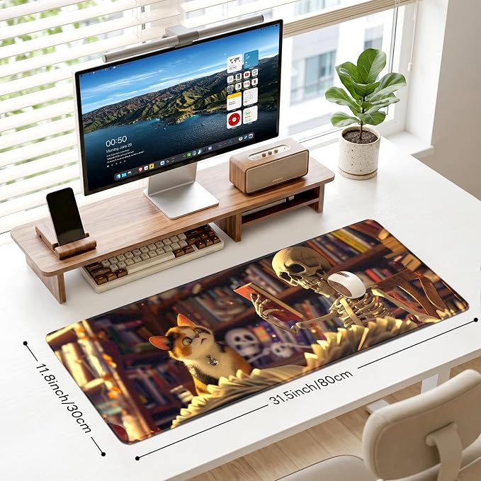 Desk Mat, Big Desk Pad, 31.5x11.8 Inches Extended Big Gaming Mouse Pad - Image 3