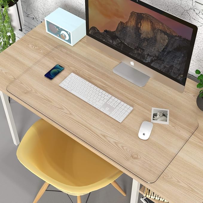 Oterri Clear Writing Desk Pad, 36’’x24” Heat Resistant Waterproof PVC Round - Image 6