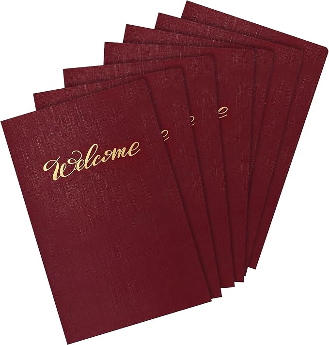 Affrolling 50 Pack 6 x 9 Inch Welcome Pocket Folders Church Visitor Welcome by Affrolling