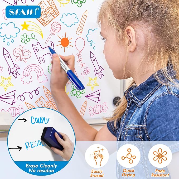 SFAIH Fine Tip Dry Erase Markers - Image 4