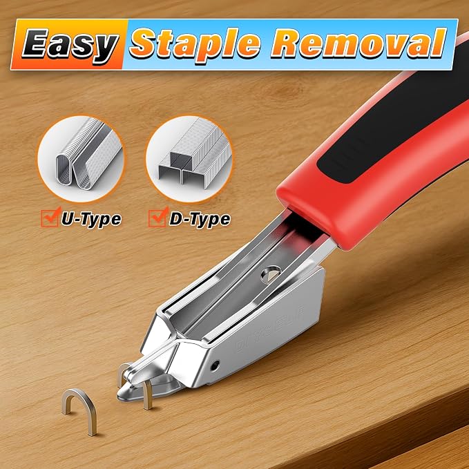 DIYSELF Staple Gun for Wood, 4-in-1 Upholstery Staple Gun Heavy Duty, Fabric - Image 6