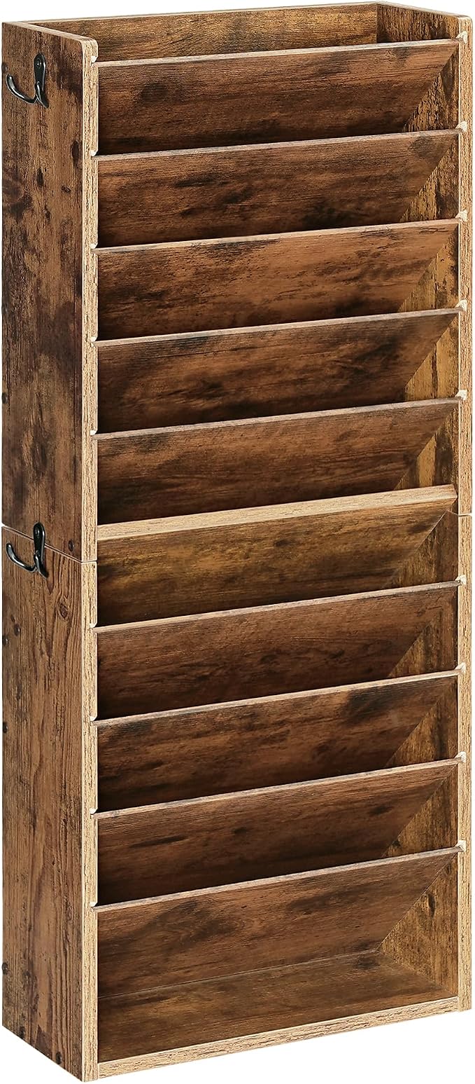 CHOEZON Wall File Organizer, 10-Tier Hanging Mail Organizer, Wall Mount File - Image 9