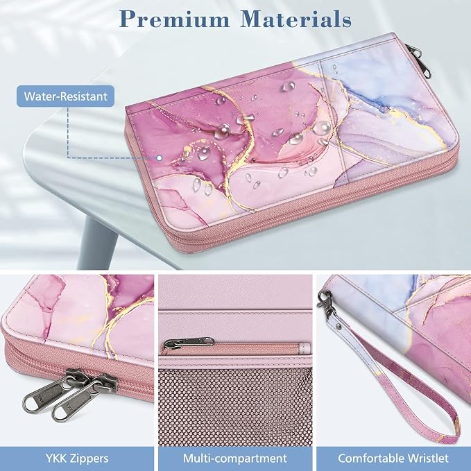 Fintie Family Passport Holder Wallet, RFID Blocking Travel Document Organizer - Image 5