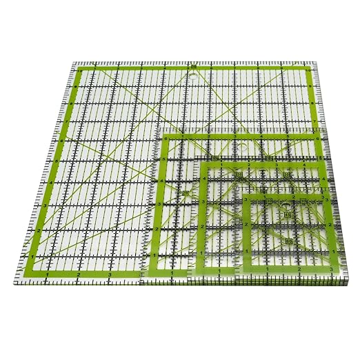 Quilting Rulers, Sewing Ruler, 4 Piece Acrylic Square Quilting Templates - Image 4