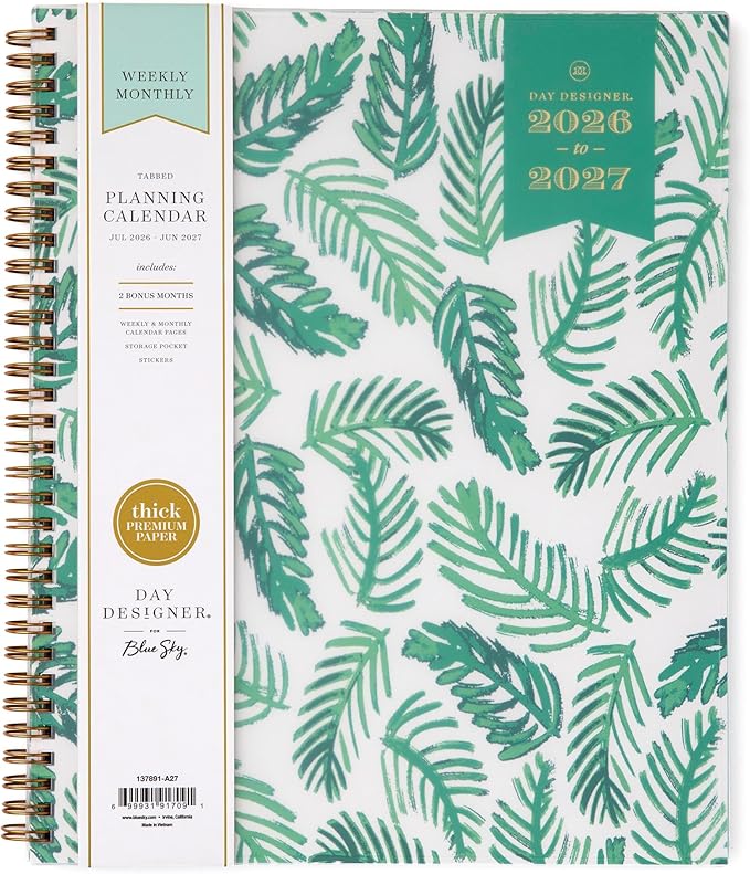 Blue Sky Day Designer 2026-2027 Weekly and Monthly Academic Year Planner by BlueSky