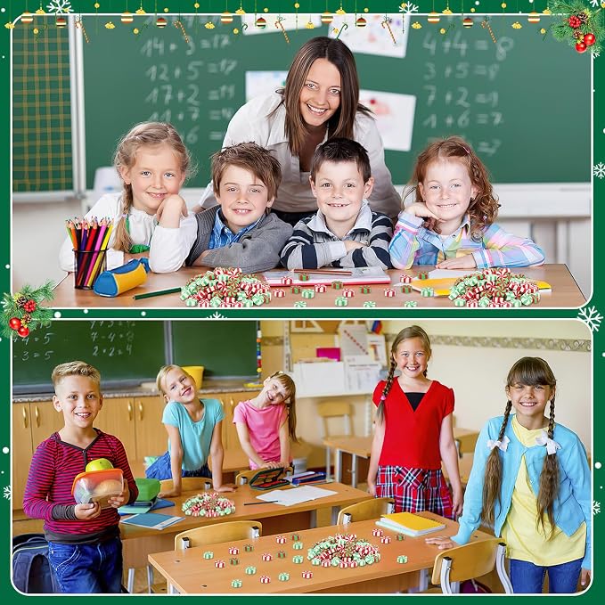 JUNEBRUSHS 150Pcs Christmas Erasers - Image 4