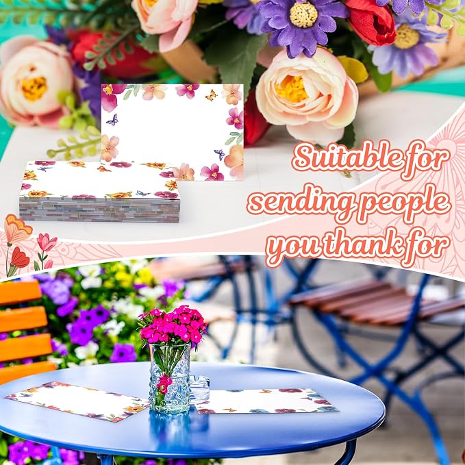 Spiareal 100 Pcs Blank Note Cards Blank Decorative Notecards Index Cards Bulk - Image 6