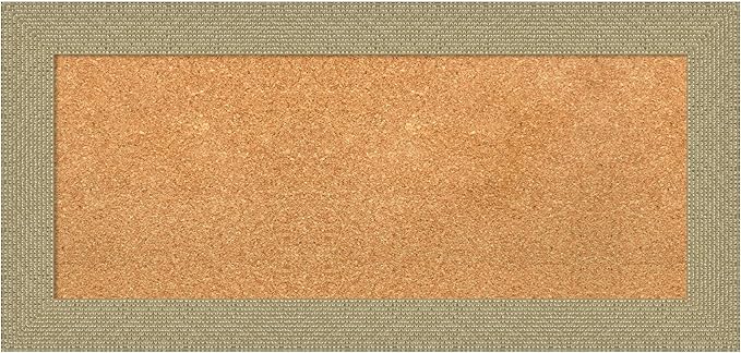 Amanti Art Natural Cork Board for Wall, 16x34 Vision Board with Gold Frame, Medium Corkboard Office Decor for Home Organization, Casual Corkboard Pinboard to Display Items for Home Organization in-DeskLoop Office