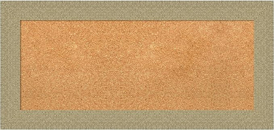 Amanti Art Natural Cork Board for Wall, 16x34 Vision Board with Gold Frame, Medium Corkboard Office Decor for Home Organization, Casual Corkboard Pinboard to Display Items for Home Organization in-DeskLoop Office