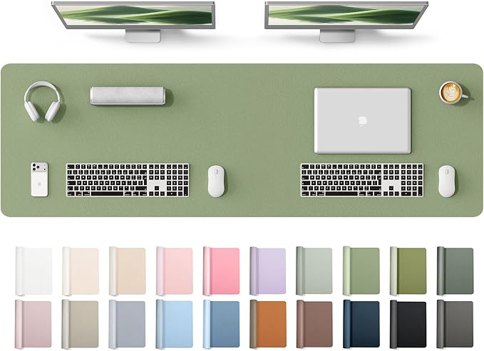 YSAGi Leather Desk Protector, Office Mat, Large Mouse Mat, Non-Slip PU Leather by YSAGi