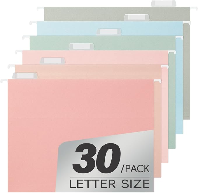 pmybupo 30Pack Standard Hanging File Folders, Hanging File Folders by pmybupo