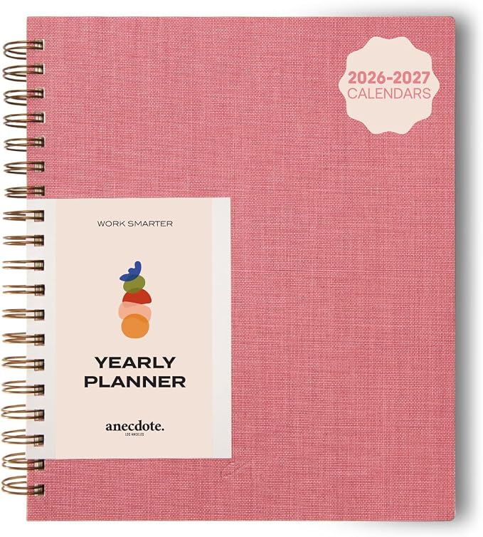 Anecdote Spiral Planner w/2026-2027 Calendar | Start Anytime by Anecdote