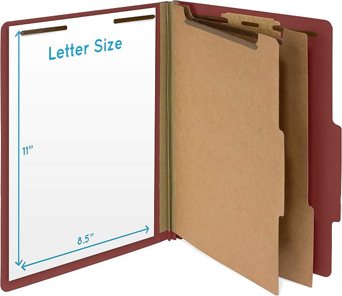 10 Red Classification Folders - Image 2
