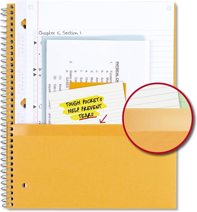 Five Star Spiral Notebook + Study App, 100 Sheets, 1 Subject, College Ruled - Image 5