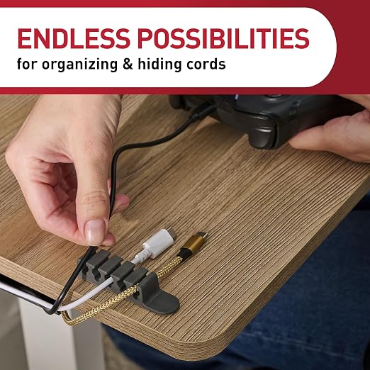 Command 5-Cord Clip Organizer, 4 Clips and 8 Medium Strips, 1 Clip Holds up to - Image 6