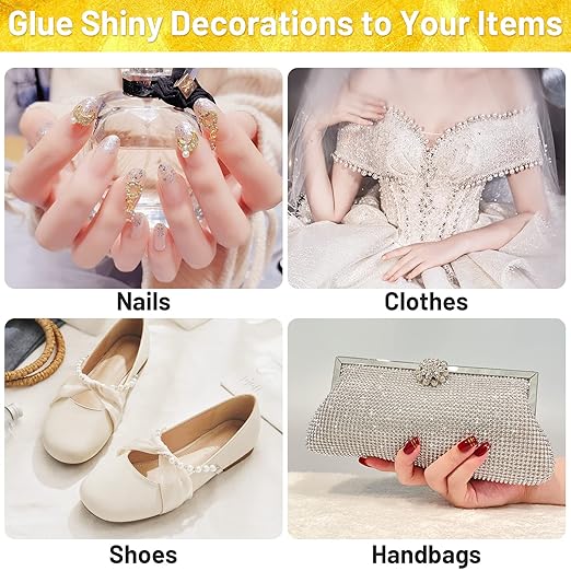 B7000 Jewelry Metal Glue with Precision Tips, Upgrade Clear B-7000 Glues Paste Transparent Liquid Fusion Fabric Glue for Phone Repair, Glass, Wooden, Rhinestone Jewelry Crafts, DIY Tumblers (4 x15ML)-DeskLoop Office