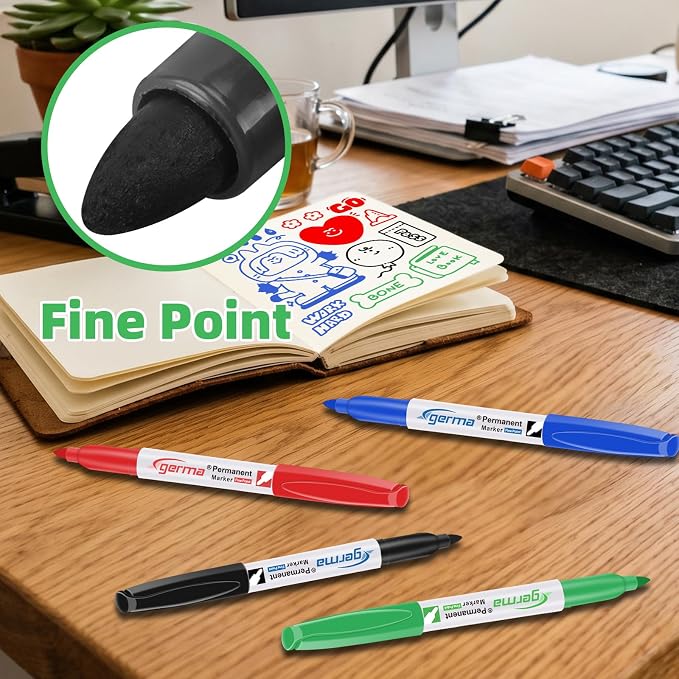 Cgerma Permanent Markers Bulk Fine Point, Quick Drying, Fade Resistant - Image 17