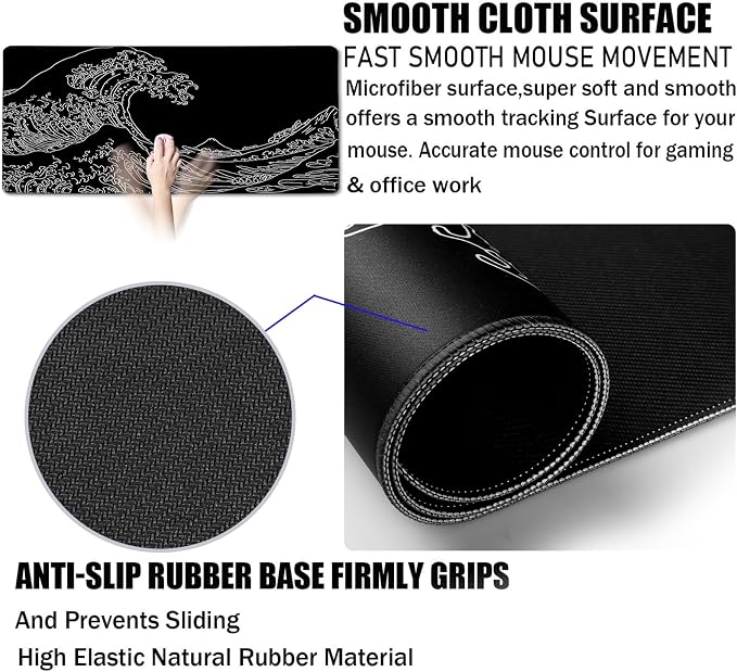 TEDNETGO Extra Large Mouse Pad, Gaming Mouse Pad, Waterproof Extra Large - Image 3