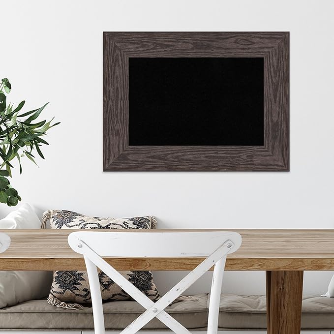 Amanti Art Black Cork Board for Wall, 18x24 Vision Board with Black Wood Frame, Small Corkboard Office Decor for Home Organization, Country Rustic Corkboard Pinboard to Display Items for Home-DeskLoop Office