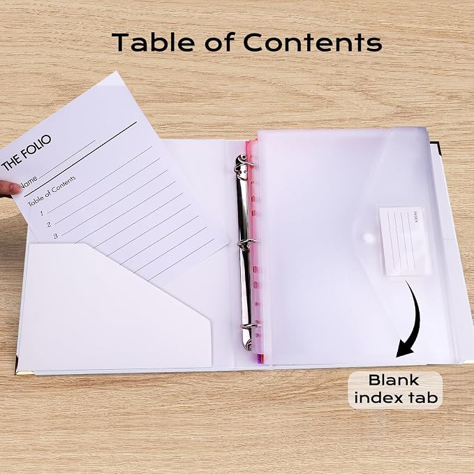 XKDOUS Aesthetic Document Organizer Linen Folio Folders - Image 6