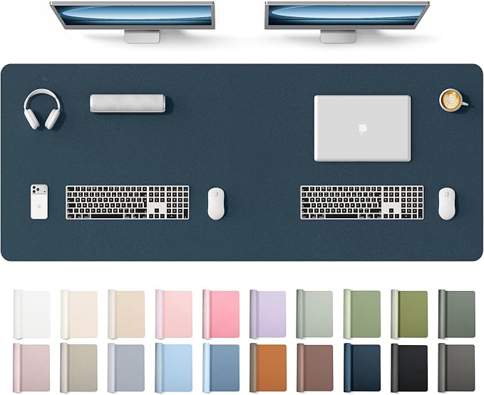YSAGi Leather Desk Protector, Office Mat, Large Mouse Mat, Non-Slip PU Leather by YSAGi