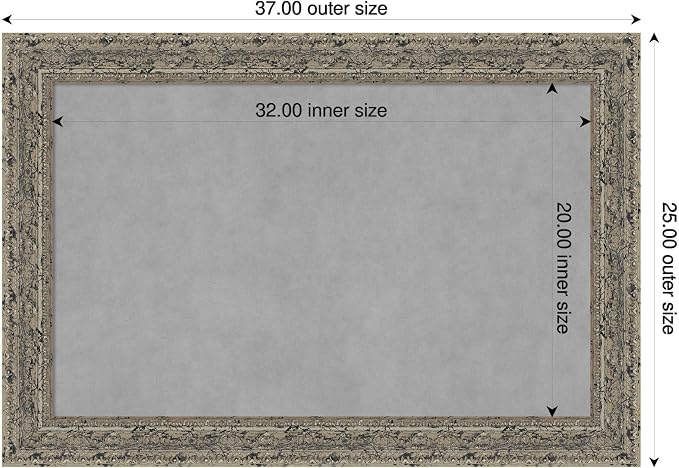 Amanti Art Silver Framed Magnetic Board 25x37 Large Vision Board - Image 2