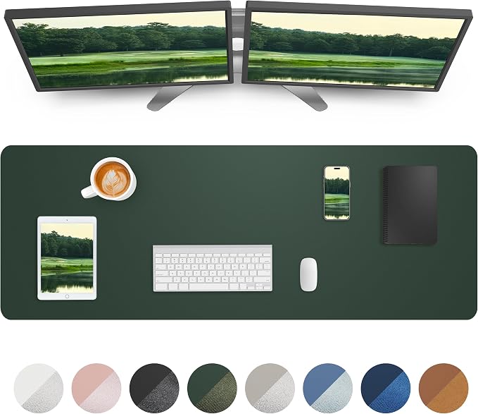 Large Desk Mat, Large Mouse Pad, Office Desk Mat, Non-Slip PU Leather Desk by AFIING