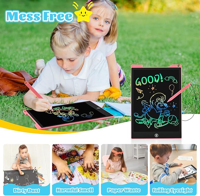 EooCoo Toys for Ages 3-8, 12 Inch LCD Writing Tablet 2 Pack, Preschool - Image 3