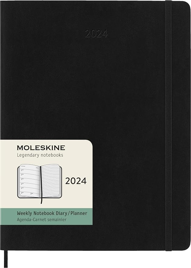 Moleskine 2024 Weekly Planner, Extra Large, Soft Cover by Moleskine