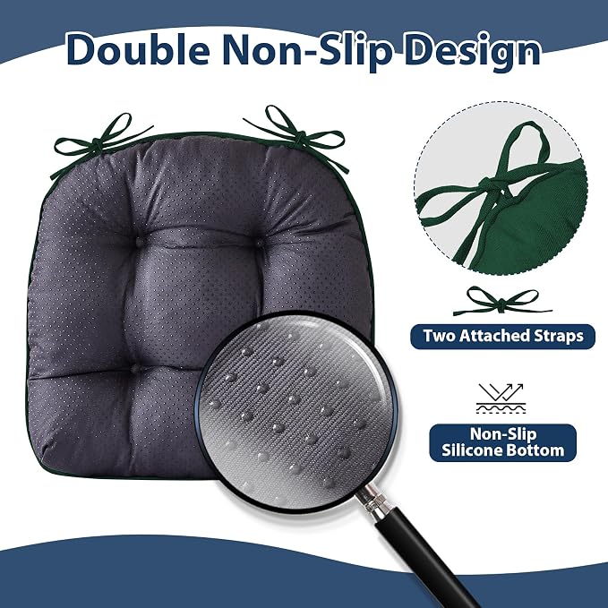 IASEAHK Chair Cushions for Dining Chairs, Seat Cushions for Kitchen Chairs - Image 4