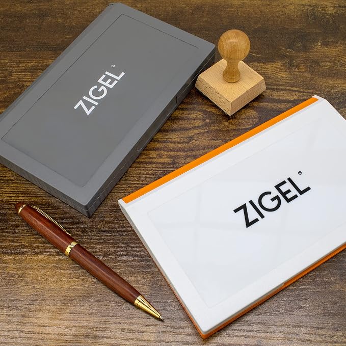 Plastic Case Stamp Pad Large Size, Crimson Red Color - Image 5